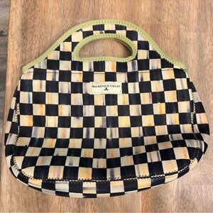 MacKenzie-Childs Black and Cream Checkered Fabric